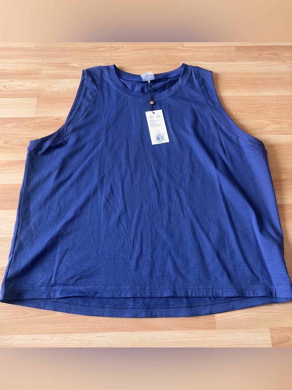 Calia Bubble Mesh Tank Navy Blue